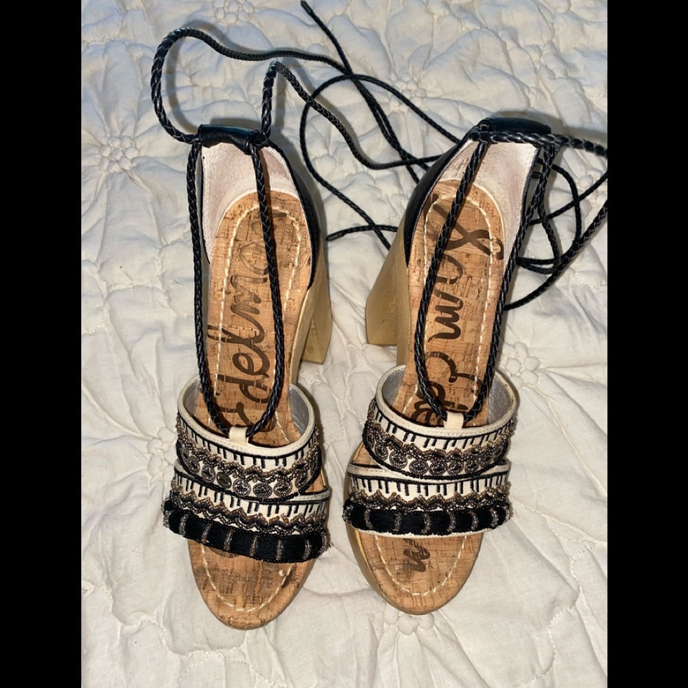 Sam Edelman wedge with ankle ties